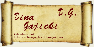 Dina Gajicki vizit kartica